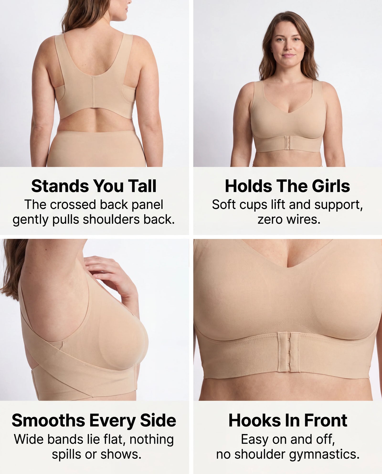 Cross-Back Posture Bra